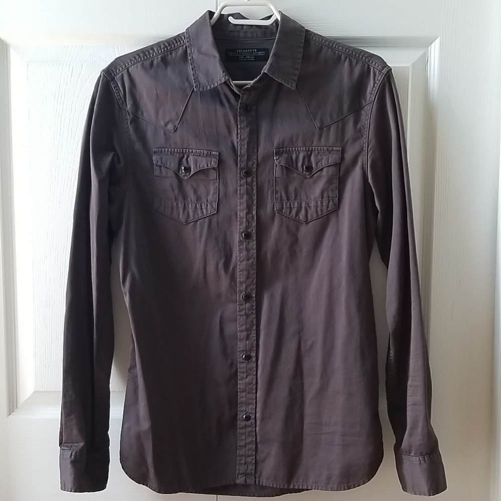 All Saints snap button shirt
